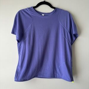 Lululemon Detours Welcome Short Sleeve Athletic Top Purple Womens Size 8